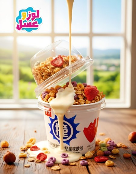 فرولة مع فرولة مجففة بالتبريد