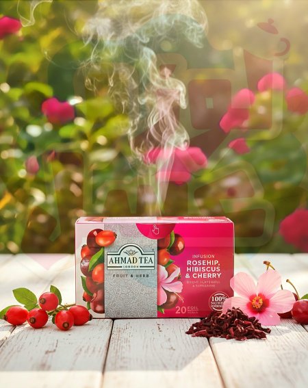 زهرة الورد والكركديه والكرز